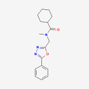 N-methyl-N-[(5-phenyl-1,3,4-oxadiazol-2-yl)methyl]cyclohexanecarboxamide