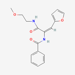 molecular formula C17H18N2O4 B4856527 N-(2-(2-furyl)-1-{[(2-methoxyethyl)amino]carbonyl}vinyl)benzamide 