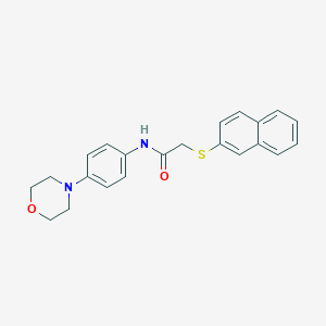 N-[4-(4-morpholinyl)phenyl]-2-(2-naphthylthio)acetamide