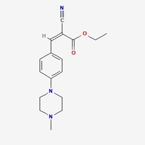 molecular formula C17H21N3O2 B4856562 ethyl 2-cyano-3-[4-(4-methyl-1-piperazinyl)phenyl]acrylate 