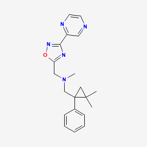 molecular formula C20H23N5O B4856569 1-(2,2-dimethyl-1-phenylcyclopropyl)-N-methyl-N-{[3-(2-pyrazinyl)-1,2,4-oxadiazol-5-yl]methyl}methanamine 