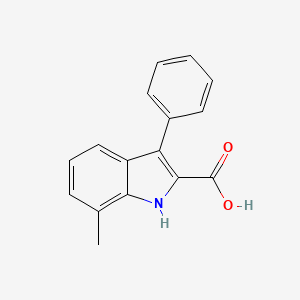 molecular formula C16H13NO2 B4856579 7-methyl-3-phenyl-1H-indole-2-carboxylic acid 