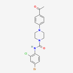 4-(4-acetylphenyl)-N-(4-bromo-2-chlorophenyl)-1-piperazinecarboxamide