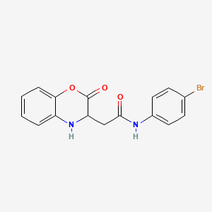 molecular formula C16H13BrN2O3 B4856590 N-(4-bromophenyl)-2-(2-oxo-3,4-dihydro-2H-1,4-benzoxazin-3-yl)acetamide 