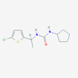 molecular formula C12H17ClN2OS B4856601 N-[1-(5-chloro-2-thienyl)ethyl]-N'-cyclopentylurea 
