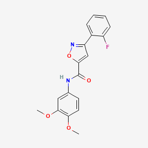 N-(3,4-dimethoxyphenyl)-3-(2-fluorophenyl)-5-isoxazolecarboxamide