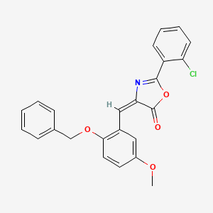 molecular formula C24H18ClNO4 B4856621 4-[2-(benzyloxy)-5-methoxybenzylidene]-2-(2-chlorophenyl)-1,3-oxazol-5(4H)-one 