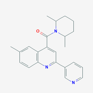 4-[(2,6-dimethyl-1-piperidinyl)carbonyl]-6-methyl-2-(3-pyridinyl)quinoline