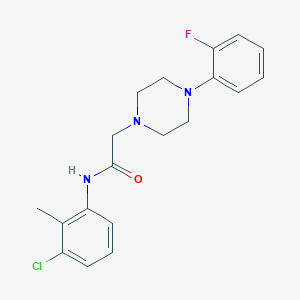 N-(3-chloro-2-methylphenyl)-2-[4-(2-fluorophenyl)-1-piperazinyl]acetamide