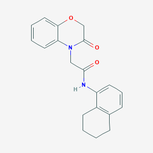 molecular formula C20H20N2O3 B4856641 2-(3-oxo-2,3-dihydro-4H-1,4-benzoxazin-4-yl)-N-(5,6,7,8-tetrahydro-1-naphthalenyl)acetamide 