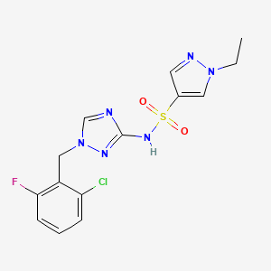 N-[1-(2-chloro-6-fluorobenzyl)-1H-1,2,4-triazol-3-yl]-1-ethyl-1H-pyrazole-4-sulfonamide