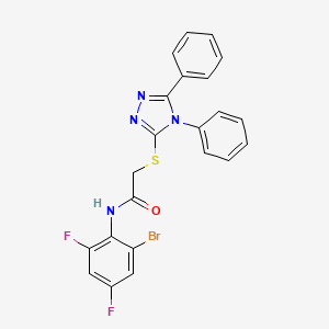 molecular formula C22H15BrF2N4OS B4856654 N-(2-bromo-4,6-difluorophenyl)-2-[(4,5-diphenyl-4H-1,2,4-triazol-3-yl)thio]acetamide 