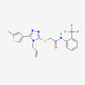 molecular formula C19H17F3N4OS2 B4856663 2-{[4-allyl-5-(5-methyl-3-thienyl)-4H-1,2,4-triazol-3-yl]thio}-N-[2-(trifluoromethyl)phenyl]acetamide 