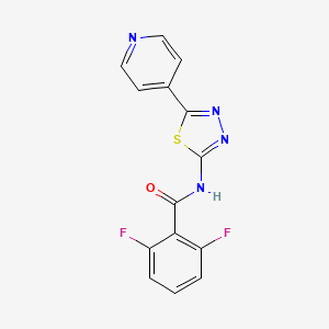 2,6-difluoro-N-[5-(4-pyridinyl)-1,3,4-thiadiazol-2-yl]benzamide