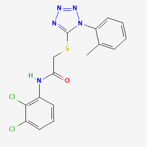 molecular formula C16H13Cl2N5OS B4856693 N-(2,3-dichlorophenyl)-2-{[1-(2-methylphenyl)-1H-tetrazol-5-yl]thio}acetamide 