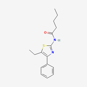 molecular formula C16H20N2OS B4856697 N-(5-ethyl-4-phenyl-1,3-thiazol-2-yl)pentanamide 