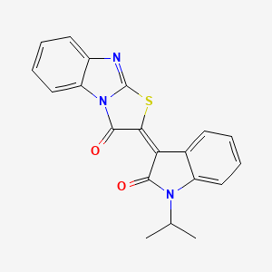 2-(1-isopropyl-2-oxo-1,2-dihydro-3H-indol-3-ylidene)[1,3]thiazolo[3,2-a]benzimidazol-3(2H)-one