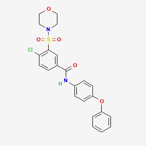 molecular formula C23H21ClN2O5S B4856725 4-chloro-3-(4-morpholinylsulfonyl)-N-(4-phenoxyphenyl)benzamide 