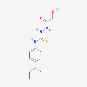 molecular formula C14H21N3O2S B4856732 N-(4-sec-butylphenyl)-2-(methoxyacetyl)hydrazinecarbothioamide 