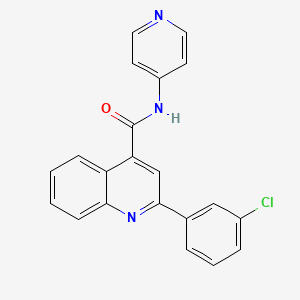 molecular formula C21H14ClN3O B4856748 2-(3-chlorophenyl)-N-4-pyridinyl-4-quinolinecarboxamide 