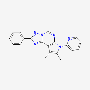 molecular formula C20H16N6 B4856778 8,9-dimethyl-2-phenyl-7-(2-pyridinyl)-7H-pyrrolo[3,2-e][1,2,4]triazolo[1,5-c]pyrimidine 