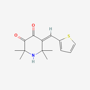 molecular formula C14H17NO2S B4856783 2,2,6,6-tetramethyl-5-(2-thienylmethylene)-3,4-piperidinedione 