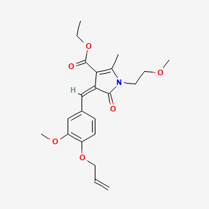 molecular formula C22H27NO6 B4856791 ethyl 4-[4-(allyloxy)-3-methoxybenzylidene]-1-(2-methoxyethyl)-2-methyl-5-oxo-4,5-dihydro-1H-pyrrole-3-carboxylate 