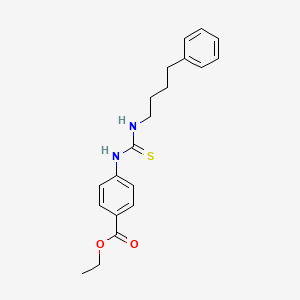 molecular formula C20H24N2O2S B4856810 ethyl 4-({[(4-phenylbutyl)amino]carbonothioyl}amino)benzoate 