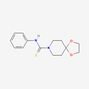 molecular formula C14H18N2O2S B4856825 N-phenyl-1,4-dioxa-8-azaspiro[4.5]decane-8-carbothioamide 