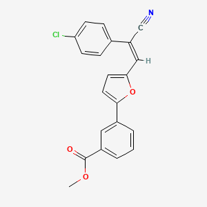 molecular formula C21H14ClNO3 B4856847 methyl 3-{5-[2-(4-chlorophenyl)-2-cyanovinyl]-2-furyl}benzoate 