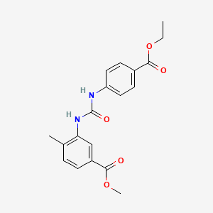 molecular formula C19H20N2O5 B4856855 methyl 3-[({[4-(ethoxycarbonyl)phenyl]amino}carbonyl)amino]-4-methylbenzoate 