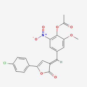 molecular formula C20H14ClNO7 B4856859 4-{[5-(4-chlorophenyl)-2-oxo-3(2H)-furanylidene]methyl}-2-methoxy-6-nitrophenyl acetate 
