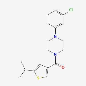molecular formula C18H21ClN2OS B4856865 1-(3-chlorophenyl)-4-[(5-isopropyl-3-thienyl)carbonyl]piperazine 