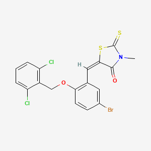 5-{5-bromo-2-[(2,6-dichlorobenzyl)oxy]benzylidene}-3-methyl-2-thioxo-1,3-thiazolidin-4-one