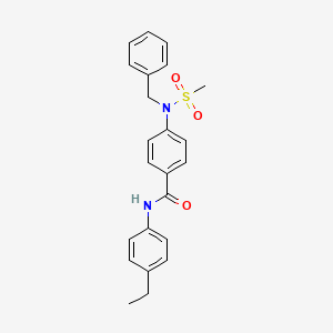 molecular formula C23H24N2O3S B4856914 4-[benzyl(methylsulfonyl)amino]-N-(4-ethylphenyl)benzamide 