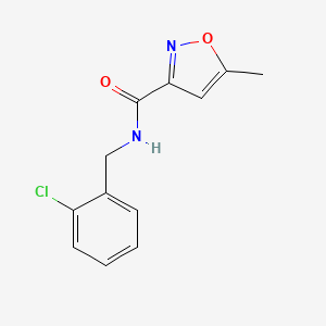 molecular formula C12H11ClN2O2 B4856918 N-(2-chlorobenzyl)-5-methyl-3-isoxazolecarboxamide 
