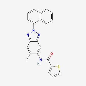 molecular formula C22H16N4OS B4856929 N-[6-methyl-2-(1-naphthyl)-2H-1,2,3-benzotriazol-5-yl]-2-thiophenecarboxamide 