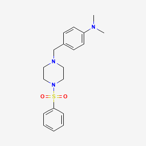 N,N-dimethyl-4-{[4-(phenylsulfonyl)-1-piperazinyl]methyl}aniline