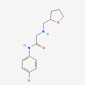 molecular formula C13H17BrN2O2 B4856985 N~1~-(4-bromophenyl)-N~2~-(tetrahydro-2-furanylmethyl)glycinamide 