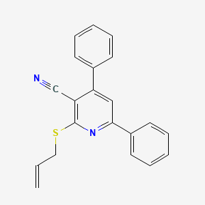molecular formula C21H16N2S B4857003 2-(allylthio)-4,6-diphenylnicotinonitrile CAS No. 123413-87-6