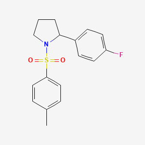 molecular formula C17H18FNO2S B4857005 2-(4-fluorophenyl)-1-[(4-methylphenyl)sulfonyl]pyrrolidine 