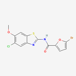 molecular formula C13H8BrClN2O3S B4857010 5-bromo-N-(5-chloro-6-methoxy-1,3-benzothiazol-2-yl)-2-furamide 