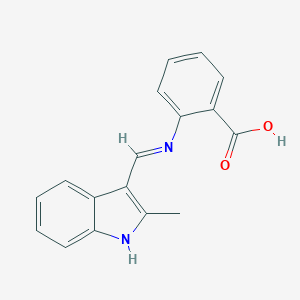 2-[(2-methyl-1H-indol-3-yl)methylideneamino]benzoic acid