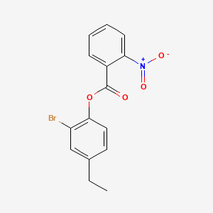 molecular formula C15H12BrNO4 B4857040 2-bromo-4-ethylphenyl 2-nitrobenzoate 