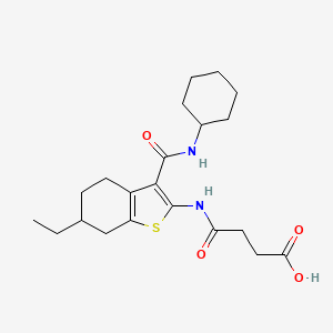 4-({3-[(cyclohexylamino)carbonyl]-6-ethyl-4,5,6,7-tetrahydro-1-benzothien-2-yl}amino)-4-oxobutanoic acid