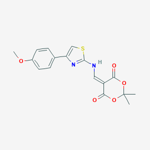 5-({[4-(4-Methoxyphenyl)-1,3-thiazol-2-yl]amino}methylidene)-2,2-dimethyl-1,3-dioxane-4,6-dione