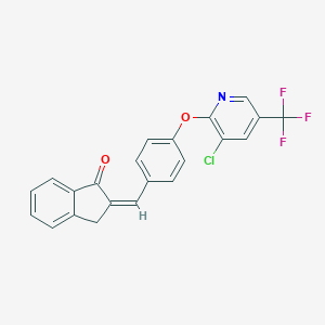 (2Z)-2-[[4-[3-chloro-5-(trifluoromethyl)pyridin-2-yl]oxyphenyl]methylidene]-3H-inden-1-one