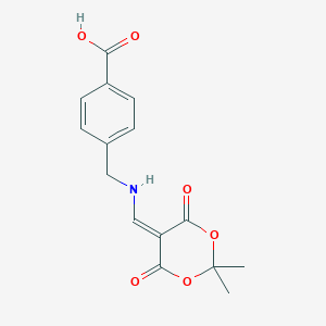 4-({[(2,2-Dimethyl-4,6-dioxo-1,3-dioxan-5-ylidene)methyl]amino}methyl)benzoic acid