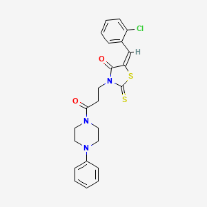 5-(2-chlorobenzylidene)-3-[3-oxo-3-(4-phenyl-1-piperazinyl)propyl]-2-thioxo-1,3-thiazolidin-4-one