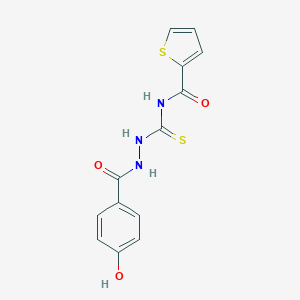 N-{[2-(4-hydroxybenzoyl)hydrazino]carbothioyl}-2-thiophenecarboxamide